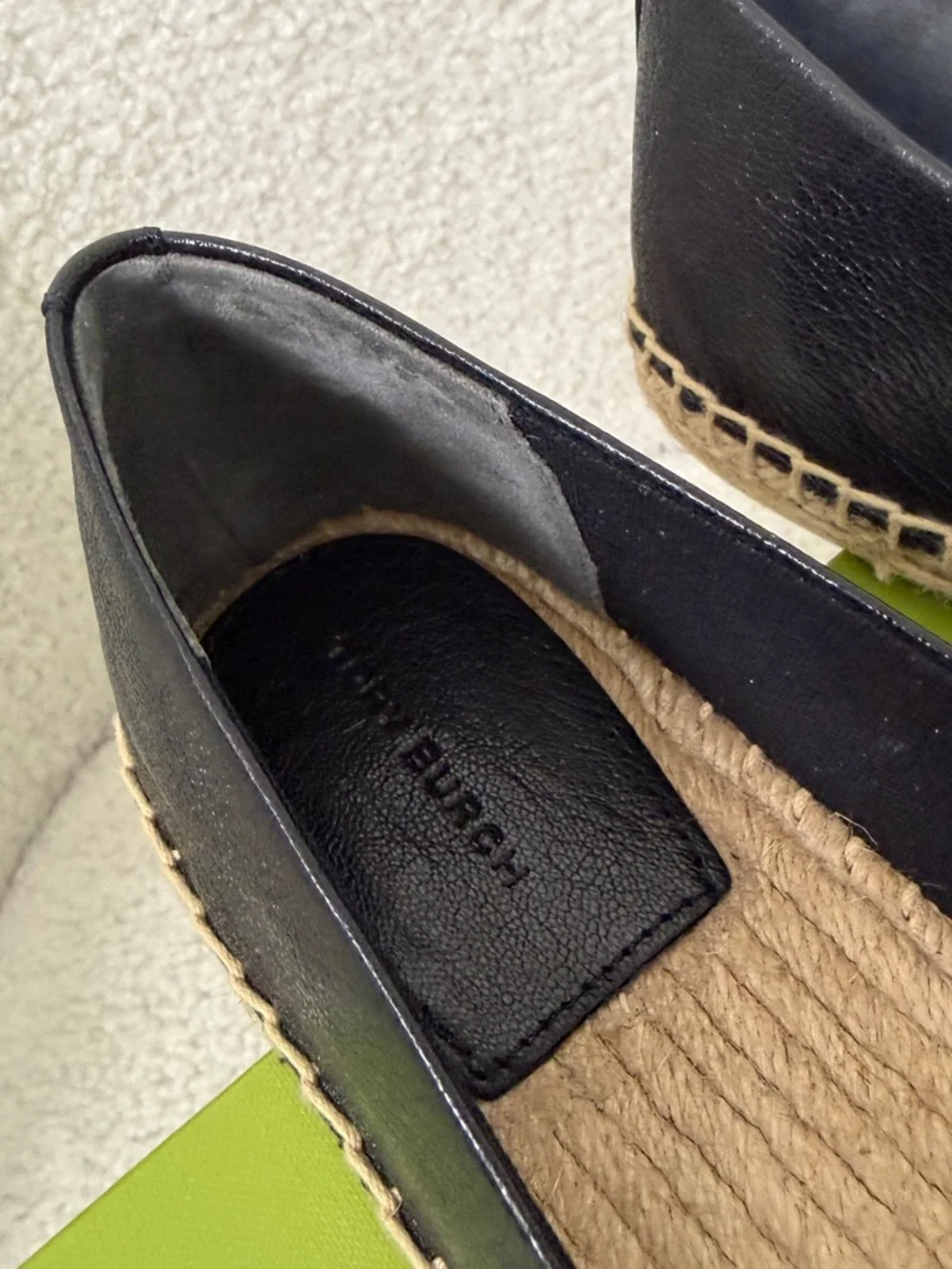 Tory Burch Black Women's Espadrille Slip-On with Embellished Logo 9